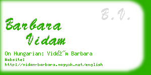 barbara vidam business card